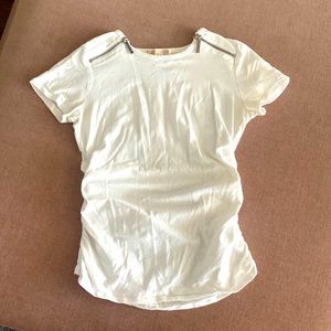 Michael Kors white zipper tee